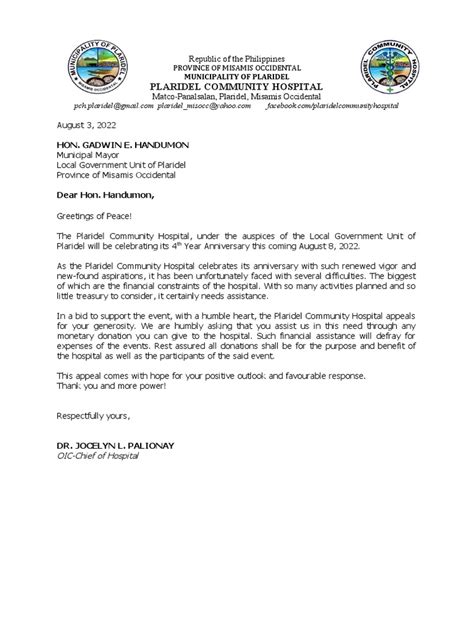 solicitation letter to mayor|How Do You Write a Formal Letter to the Mayor: Your .